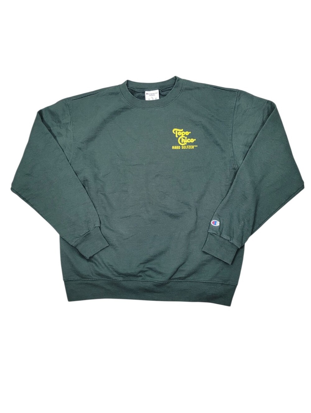 Y2K Champion Topo Chico Green Sweatshirt Top Size: Large